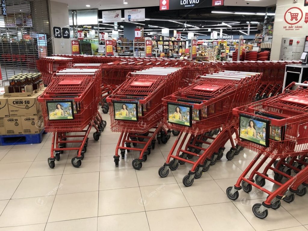 Quảng cáo xe đẩy siêu thị