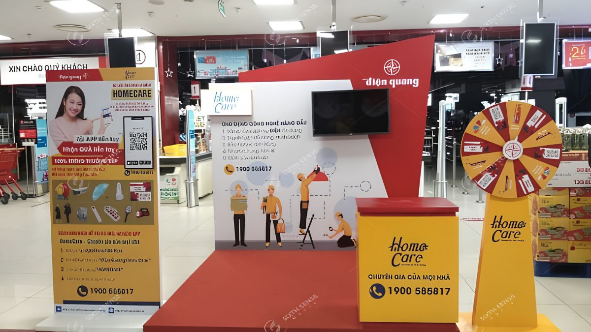 Vị trí quảng cáo trong siêu thị ảnh hưởng đến khả năng tiếp cận khách hàng và chi phí booking