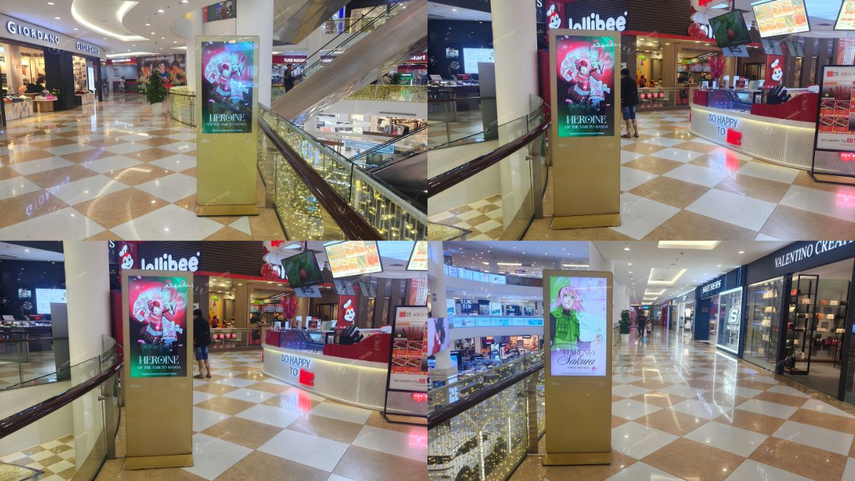 Quảng cáo Standee LCD giúp Haruno Sakura tạo điểm check-in và tăng tương tác với cộng đồng người hâm mộ (Nguồn: Dự án SSM)