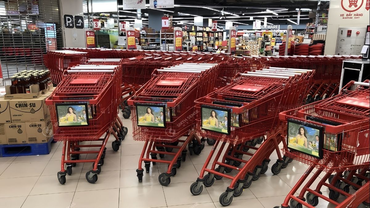 Giá quảng cáo xe đẩy và giỏ hàng phụ thuộc vào số lượng, hệ thống siêu thị và thời gian triển khai
