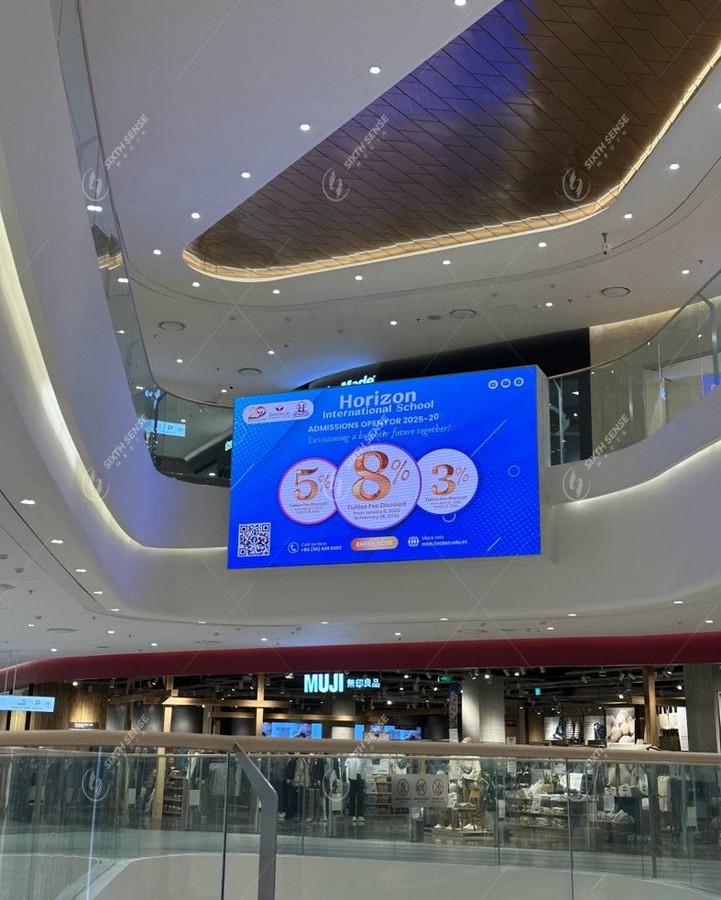 Quảng cáo trên màn hình led tại Lotte Mall cho Trường quốc tế Horizon