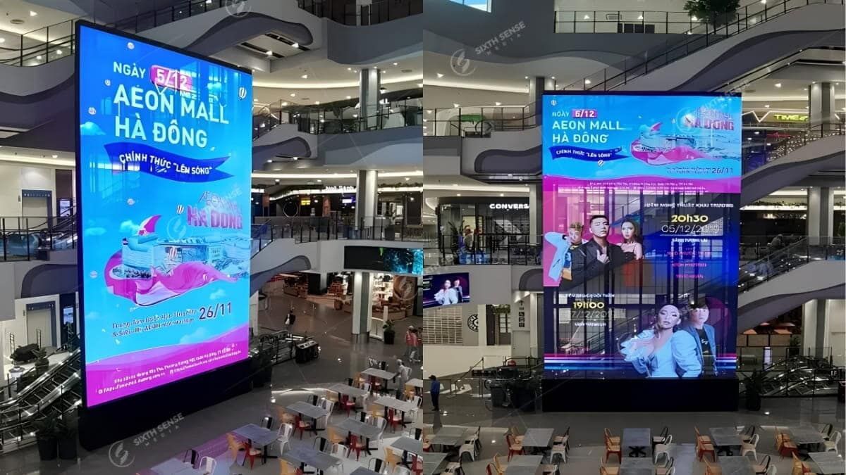 Màn hình LCD và Frame giúp thương hiệu tiếp cận khách hàng ở khoảng cách gần tại các khu vực chờ. (Nguồn: Dự án SSM)